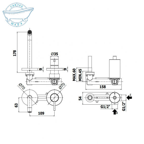 Змішувач для раковини Paffoni Light матове золото LIG105HGSP70 - фото 2