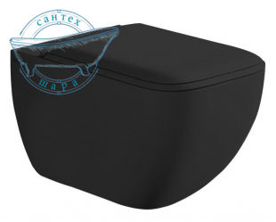 Унитаз подвесной Cielo Shui Comfort чёрный глянцевый SHCOVS + CPVSHCOTF black с сиденьем Soft Close