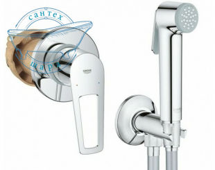Набір гігієнічний душ із змішувачем Grohe BauLoop New хром UA2904200B